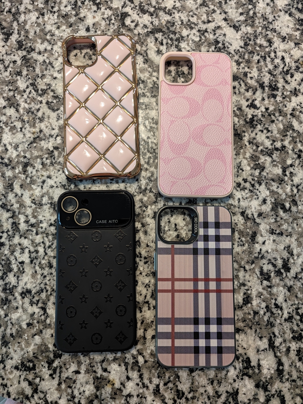 Pink Designer-Style iPhone Case Bundle - Mixed Brands